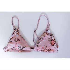 Pacsun LA Hearts Pink Floral Bikini Triangle Top